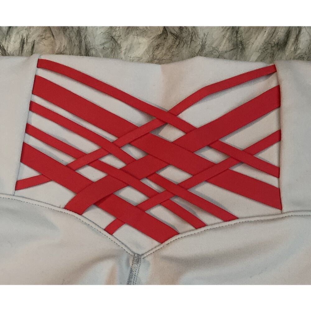 Fabletics Small Gray/red Athletic Leggings - Picture 4 of 6